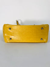 Load image into Gallery viewer, Laura Ashley Women's Snakeskin Shoulder Bag NWT | 15x10 | Yellow