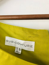 Load image into Gallery viewer, Sub Couture Women’s Cap Sleeve Shift Dress | UK12 | Yellow-Green