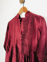 Load image into Gallery viewer, Michele Baconnier Women's Pleated Kaftan Maxi Dress | IT40 UK8 | Red