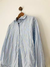 Load image into Gallery viewer, Tommy Hilfiger Women’s Button-Up Stripe Shirt | US4 UK8 | Blue