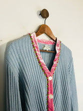 Load image into Gallery viewer, Phase Eight Women's Floral Ribbed Cardigan | UK16 | Blue