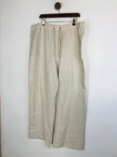 Load image into Gallery viewer, M&S Women's Linen Wide Leg Casual Trousers | UK20 | Beige