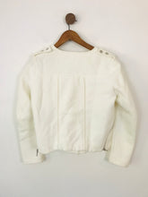 Load image into Gallery viewer, Zara Women's Cotten Blend Biker Jacket | M UK10-12 | White
