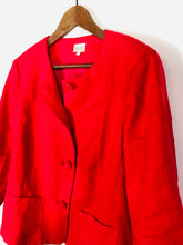 Load image into Gallery viewer, East Women's Linen Smart Blazer Jacket | UK16 | Red