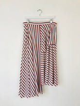 Load image into Gallery viewer, Studio by Preen Women’s Stripe Asymmetric Midi Skirt | UK14 | Multi