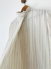 Load image into Gallery viewer, Zara Women's Striped High Neck Blouse | XL UK16 | White