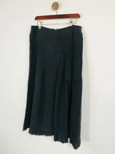 Load image into Gallery viewer, Jigsaw Women's Linen Distressed Midi Skirt | UK12 | Grey