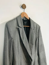 Load image into Gallery viewer, Topshop Women's Check Gingham Blazer Jacket | UK14 | Black
