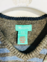 Load image into Gallery viewer, Monsoon Kid's Wool Striped Vest | 6-12 Months | Blue