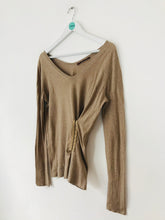 Load image into Gallery viewer, Comptoir Des Cotonniers Women’s Hook and Eye Corset Draped Jumper | XL | Brown