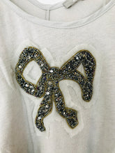 Load image into Gallery viewer, Jigsaw Women’s Embroidered Bow Tank Top | L UK14 | Beige