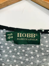 Load image into Gallery viewer, Hobbs Women's Polka Dot 3/4 Sleeve Blouse | UK14 | Black