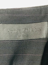 Load image into Gallery viewer, Ronit Zilkha Women's Striped Embroidered A-Line Skirt | UK12 | Black