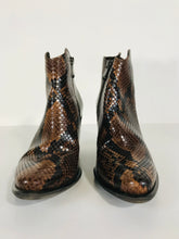Load image into Gallery viewer, Marco Tozzi Women's Snakeskin Boots | 37 UK4 | Brown