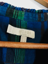 Load image into Gallery viewer, Hobbs Women's Tartan Check Frill Collar Button-Up Shirt | UK14 | Multicoloured