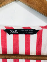Load image into Gallery viewer, Zara Women's Striped Smock Blouse | M UK10-12 | Red