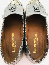 Load image into Gallery viewer, Russell & Bromley Women’s Leather Loafers Shoes | 39.5 UK6.5 | Grey