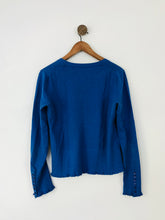 Load image into Gallery viewer, Whistles Women’s Button Up Ruffle Cardigan | UK10-12 | Blue