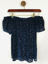Load image into Gallery viewer, Hollister Women's Velvet Off The Shoulder Blouse | S UK8 | Blue