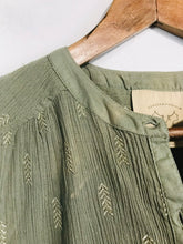 Load image into Gallery viewer, Anthropologie Vannessa Virginia Women's Embroidered Sleeveless Blouse Top | UK4 | Green