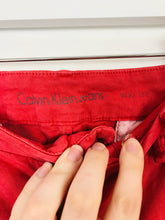 Load image into Gallery viewer, Calvin Klein Womens Straight Leg Stretch Jeans | W35 L32 | Red