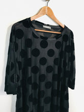 Load image into Gallery viewer, Alembika Women's Velvet Polka Dot Blouse | M UK10-12 | Black