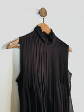 Load image into Gallery viewer, Elíta Women's Pleated Sheer Blouse | UK14 | Brown