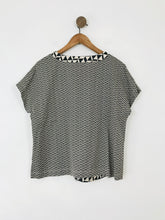 Load image into Gallery viewer, Weekend Max Mara Women's Patterned Panelled T-Shirt | UK16 | Brown