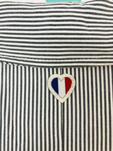 Load image into Gallery viewer, La Petite Francaise Womens Hickory Stripe Work Jacket | 42 UK14 | Grey