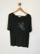 Load image into Gallery viewer, Kim & Co Women's Boho Vintage T-Shirt | UK18 | Brown