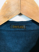 Load image into Gallery viewer, Jayley Women's Faux Suede Fringe Western Button-Up Shirt | M UK10-12 | Blue