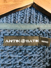 Load image into Gallery viewer, Antik Batik Women's Wool Zip Cardigan | M UK10-12 | Blue