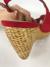 Load image into Gallery viewer, Phase Eight Womens Peep Toe Wedges | UK7.5 EU40 | Red