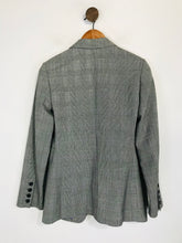 Load image into Gallery viewer, Express Women's Wool Check Gingham Blazer Jacket | UK6 | Grey