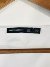 Load image into Gallery viewer, Karen Millen Women's Three Quarter Length Sleeve T-Shirt | UK10 | White