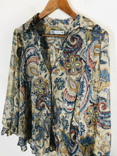 Load image into Gallery viewer, Zara Women's Boho Paisley Button-Up Shirt | M UK10-12 | Multicoloured