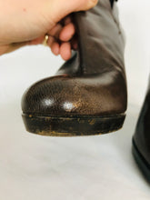 Load image into Gallery viewer, Mui Mui Women’s Leather Heeled Ankle Boots | UK5 EU38 | Brown