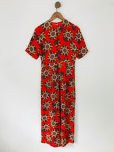 Load image into Gallery viewer, Traffic People Women's Floral Wide Leg Jumpsuit | S UK8 | Red
