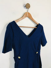 Load image into Gallery viewer, Vesper Women's V Neck Bodycon Dress | UK12 | Blue