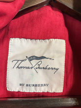 Load image into Gallery viewer, Thomas Burberry Women's Cotton Zip Overcoat Coat | XL UK16 | Red