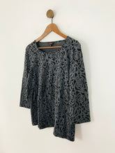 Load image into Gallery viewer, Phase Eight Women's Floral Long Sleeve T-Shirt | UK16 | Grey