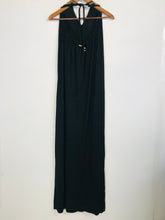 Load image into Gallery viewer, Biba Women's Boho Halter Neck Maxi Dress | L UK14 | Black
