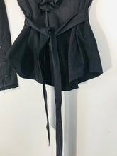 Load image into Gallery viewer, TM Lewin Women's Ruffle Blouse | UK8 | Black