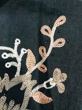 Load image into Gallery viewer, Precis Women's Linen Embroidered Blazer Jacket | UK12 | Black