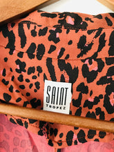 Load image into Gallery viewer, Saint Tropez Women's Leopard Print Duster Blazer | XL | Brown