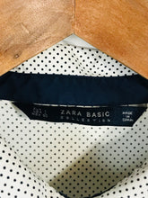 Load image into Gallery viewer, Zara Women's Polka Dot Button-Up Shirt | L UK14 | White