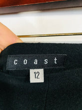 Load image into Gallery viewer, Coast Women's Wool Striped A-Line Skirt | UK12 | Black