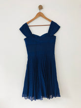 Load image into Gallery viewer, Reiss Women's Pleated A-Line Dress NWT | UK8 | Blue