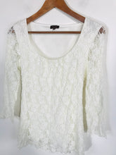 Load image into Gallery viewer, Phase Eight Women's Lace Long Sleeve T-Shirt | UK10 | White