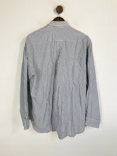 Load image into Gallery viewer, Burberry Men's Cotton Check Button-Up Shirt | L | Blue